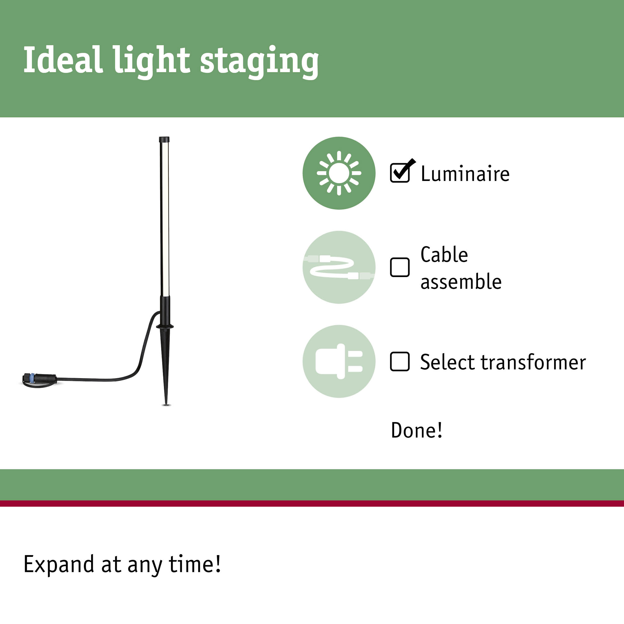 Pollare LED Paulmann Pin Plug & Shine IP44 24V