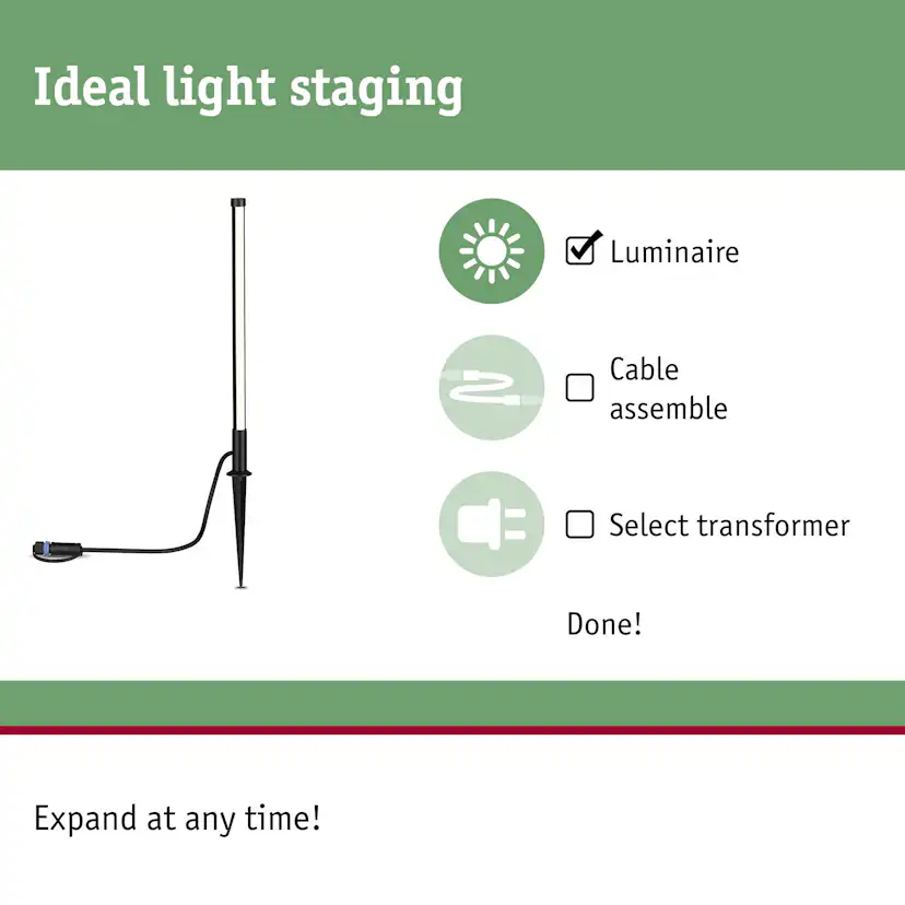 Pollare LED Paulmann Pin Plug & Shine IP44 24V