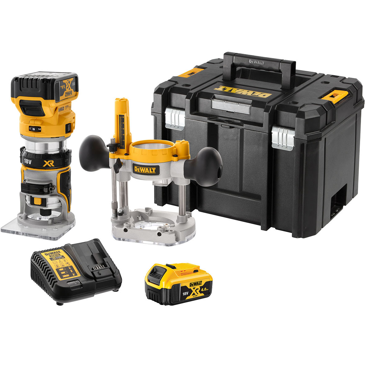 Handöverfräs Dewalt DCW604P2 18V med Batteri och Laddare