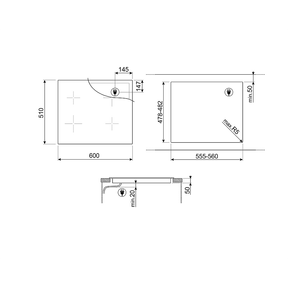 Kökspaket Smeg SF6200TB + SI2B22641D + STL262D + KSET600XE