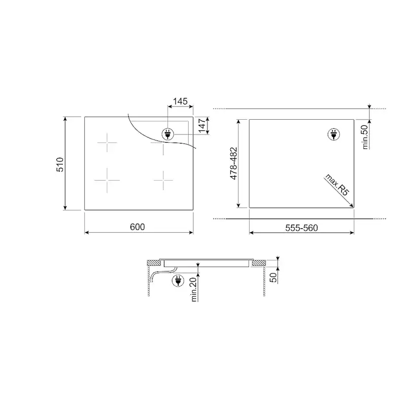 Kökspaket Smeg SF6200TB + SI2B22641D + STL262D + KSET600XE