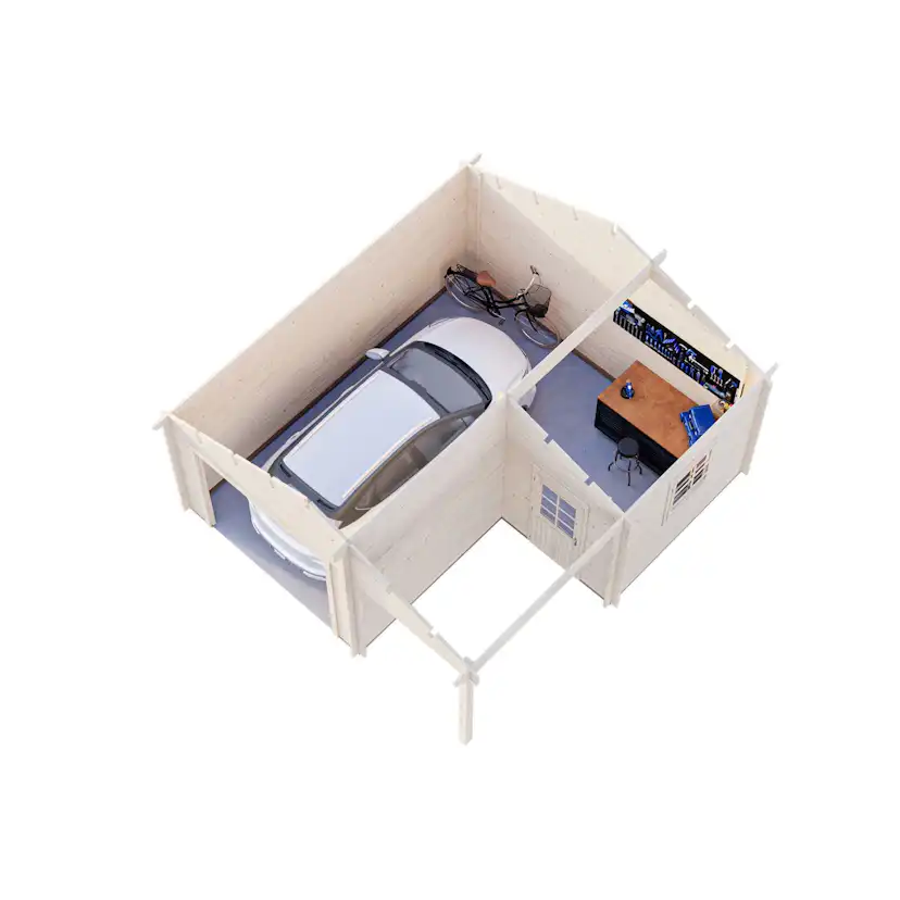 Irene/Roger 21,9+5,2 m2 kit Brun dippad