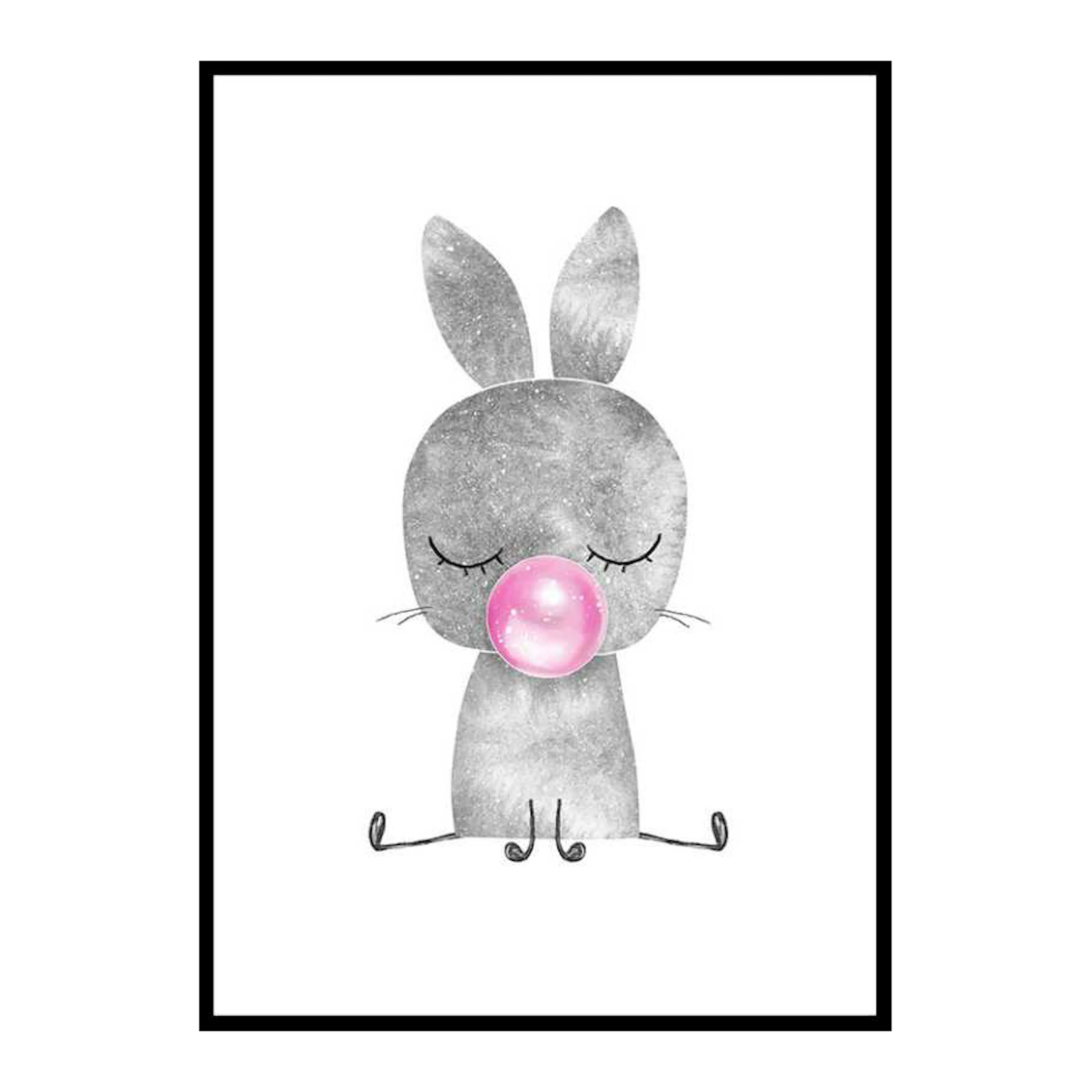 Bubblegum Rabbit 50x70 cm