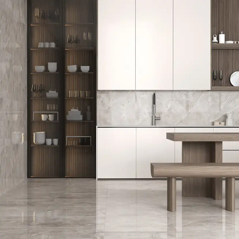 Klinker Tenfors Pulpis Mid Grey Marmor Blank 60x60