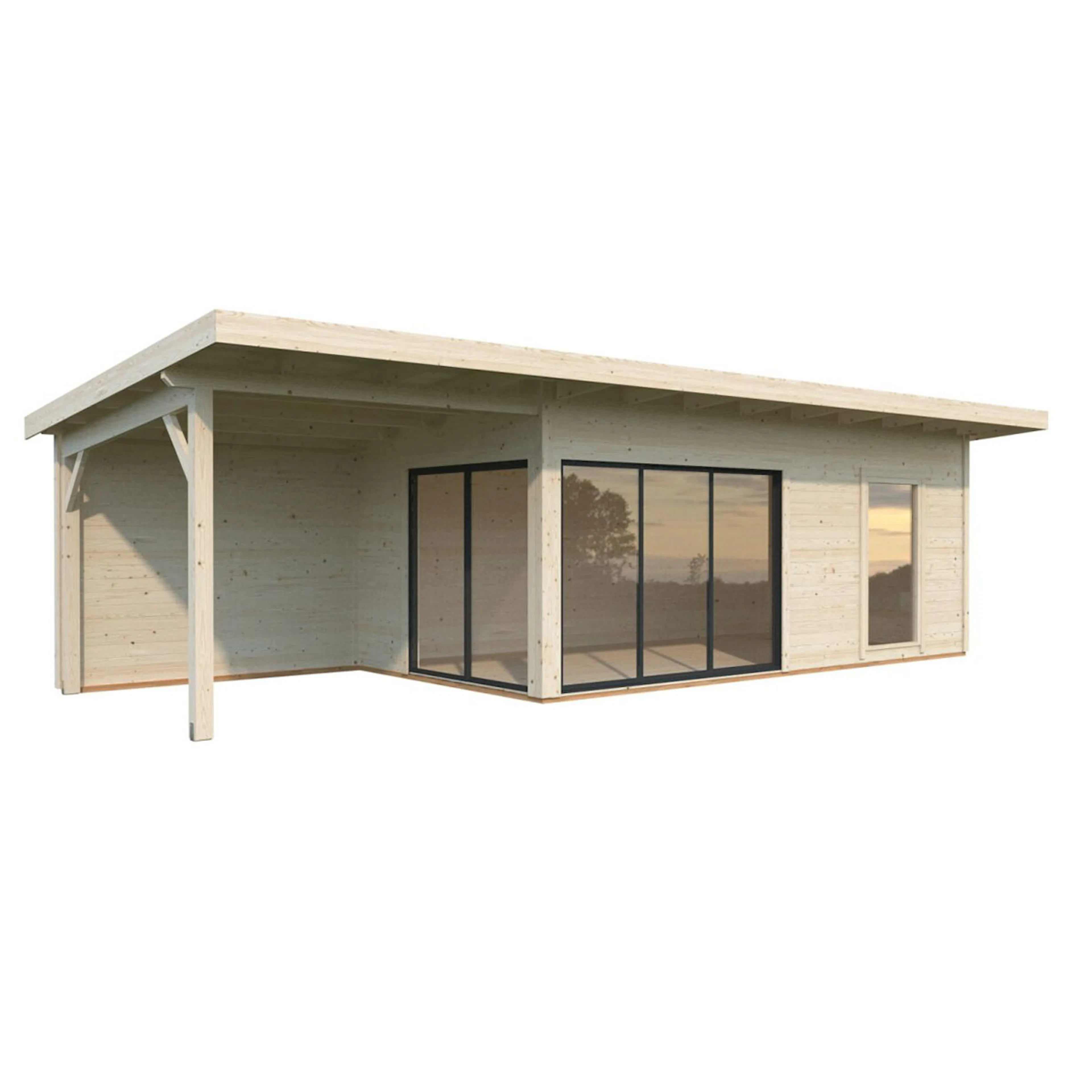 Andrea 17,1+7,9 m2 Slide NO Obehandlad med Slide 1-lagers glas