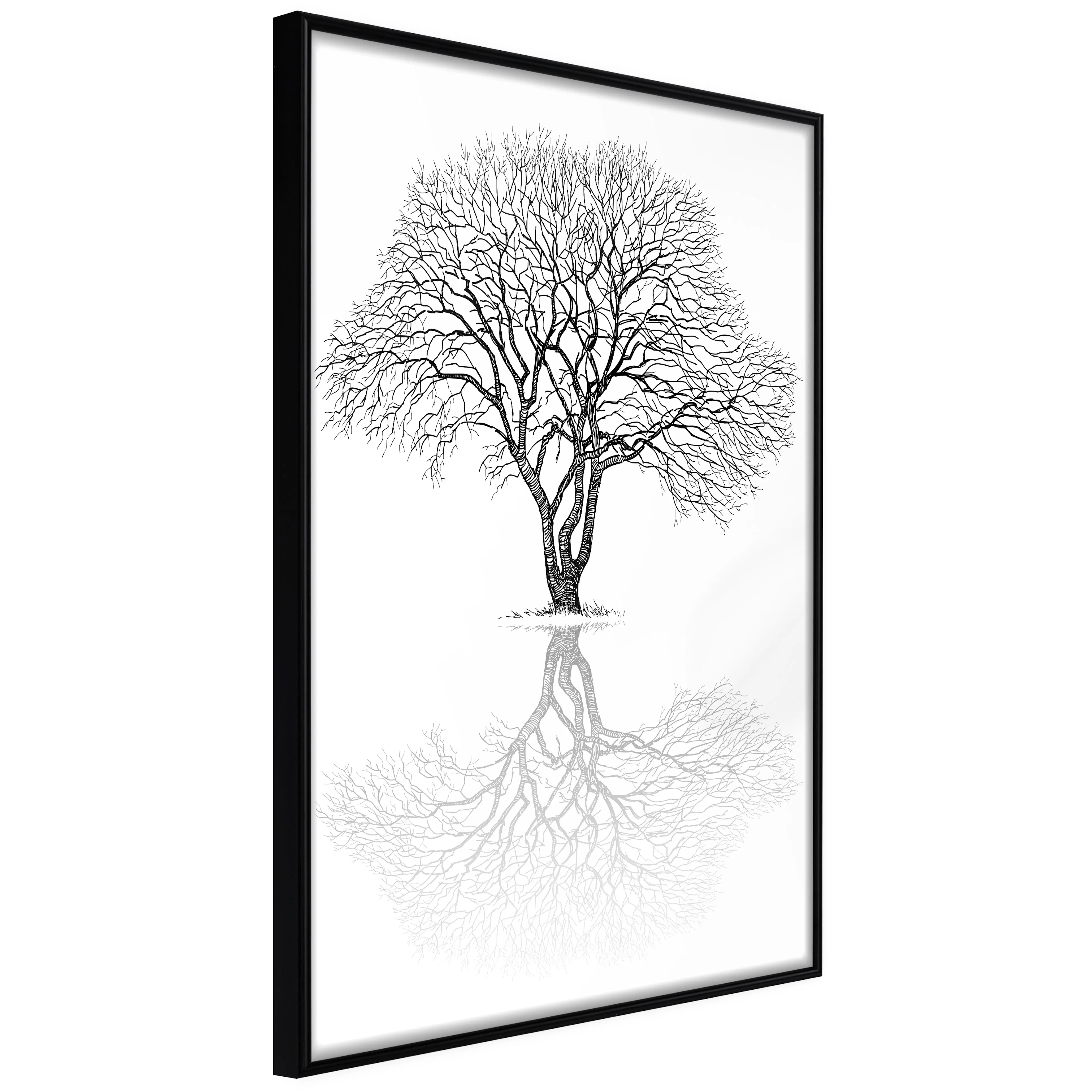 Affisch - Reflection Tree [Poster] 20x30 Svart ram, 20x30 cm