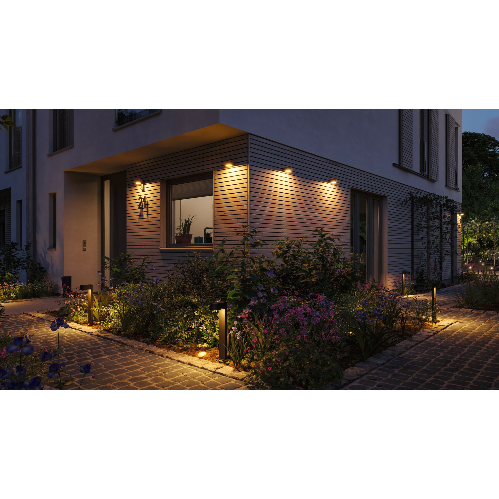 Fasadbelysning LED Paulmann Capea IP44 230V Design: utan Skymningsstyrd Rörelsedetektor, Ljus: Gold Light (insektsvänlig)