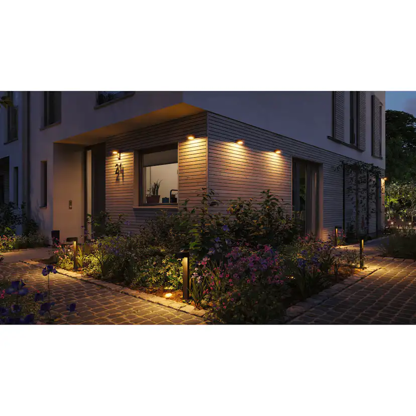 Fasadbelysning LED Paulmann Capea IP44 230V Design: utan Skymningsstyrd Rörelsedetektor, Ljus: Gold Light (insektsvänlig)