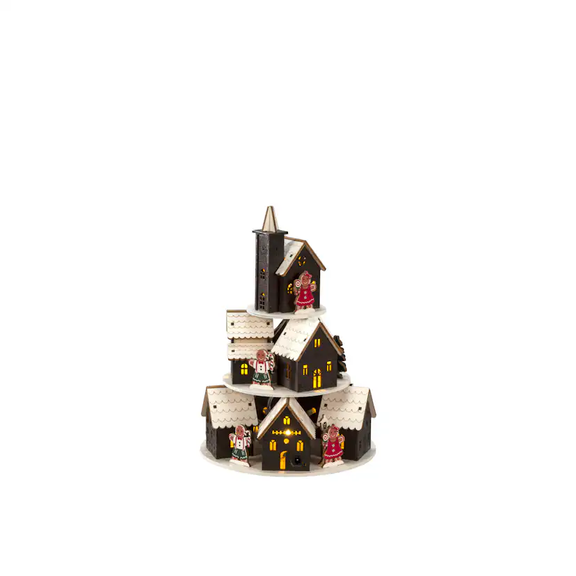 Dekorationsbelysning Gnosjö Konstsmide Pepparkakshus LED