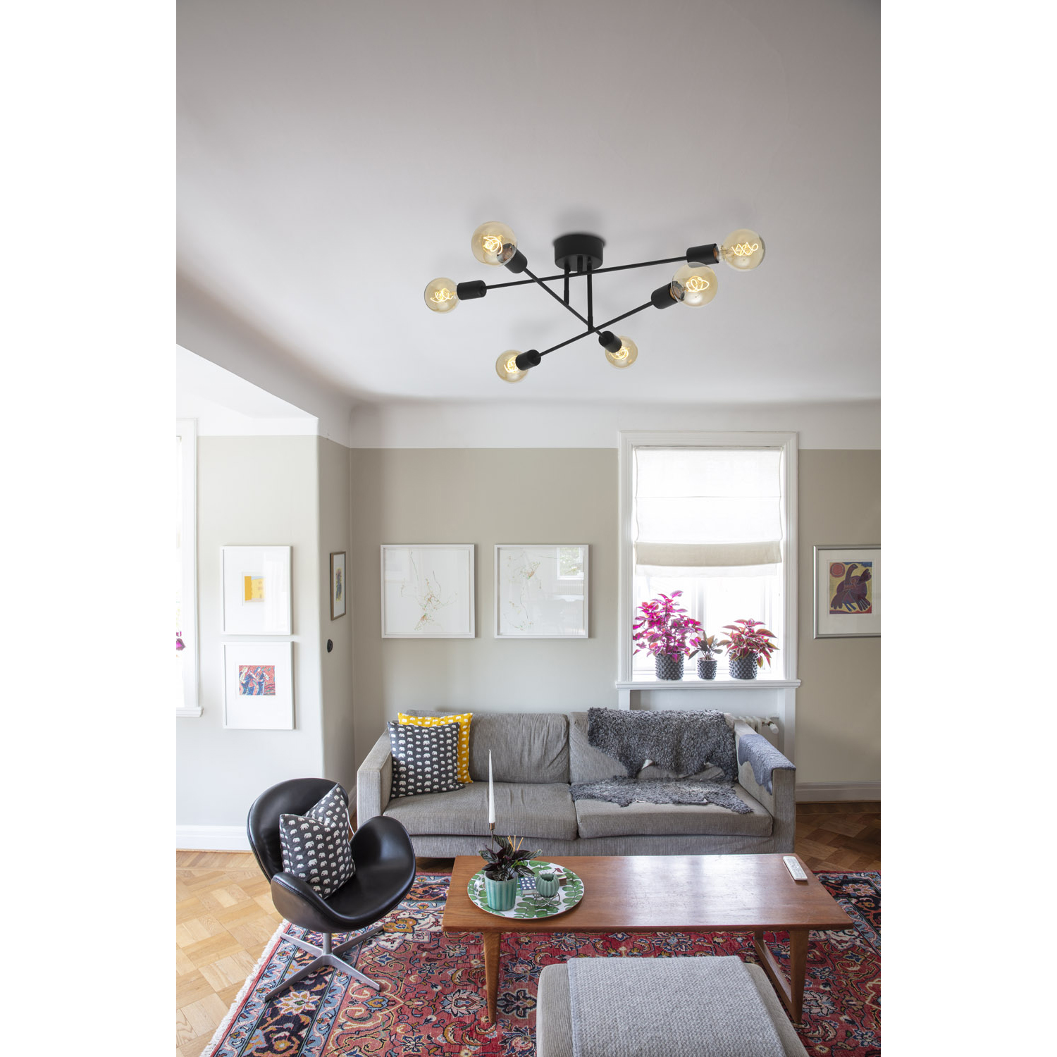 Plafond Cottex Baton Taklampa för 6 Ljuskällor
