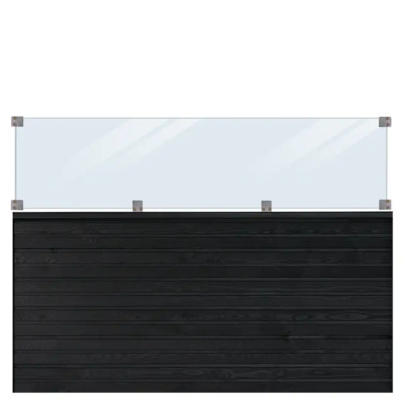 Skärm PLUS Plank med Glas 174x125