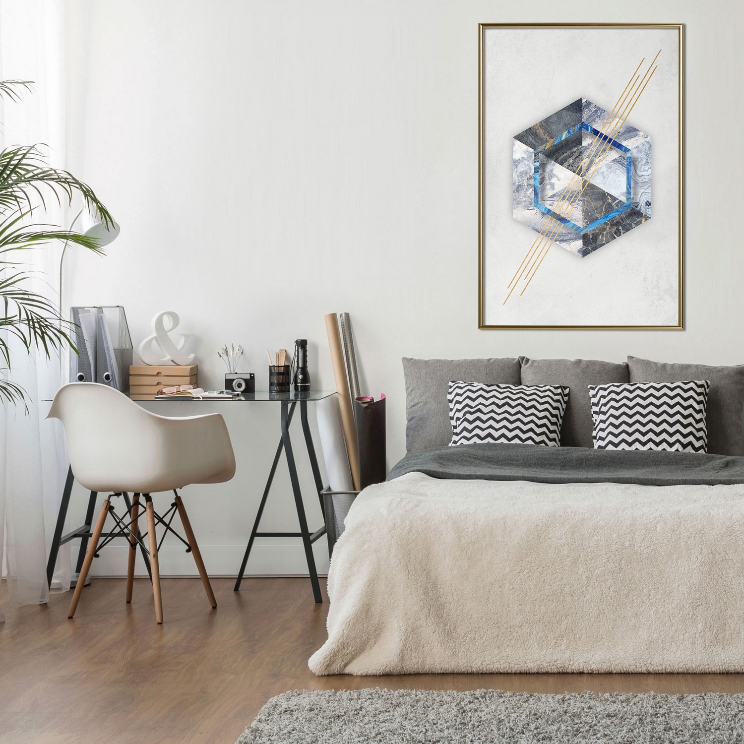 Poster Artgeist Affisch Hexagonal Eye