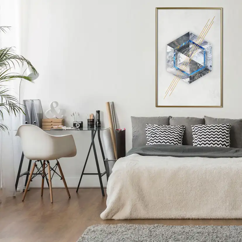 Poster Artgeist Affisch Hexagonal Eye