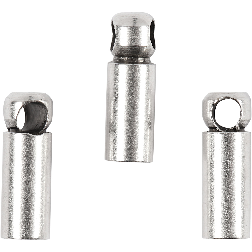 Avslutningshylsa Creativ Company Försilvrad 8x2 mm 10 st/1 Förp