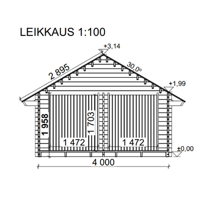 Timmerförråd LP Garden S-L (16m²) Rak Vägg