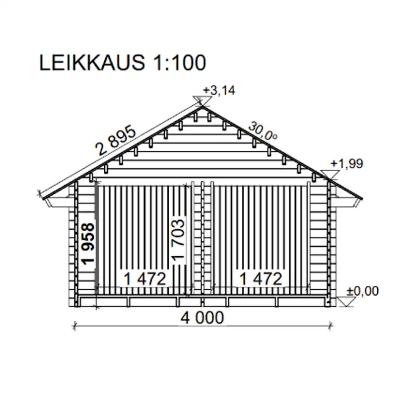 Timmerförråd LP Garden S-L (16m²) Rak Vägg