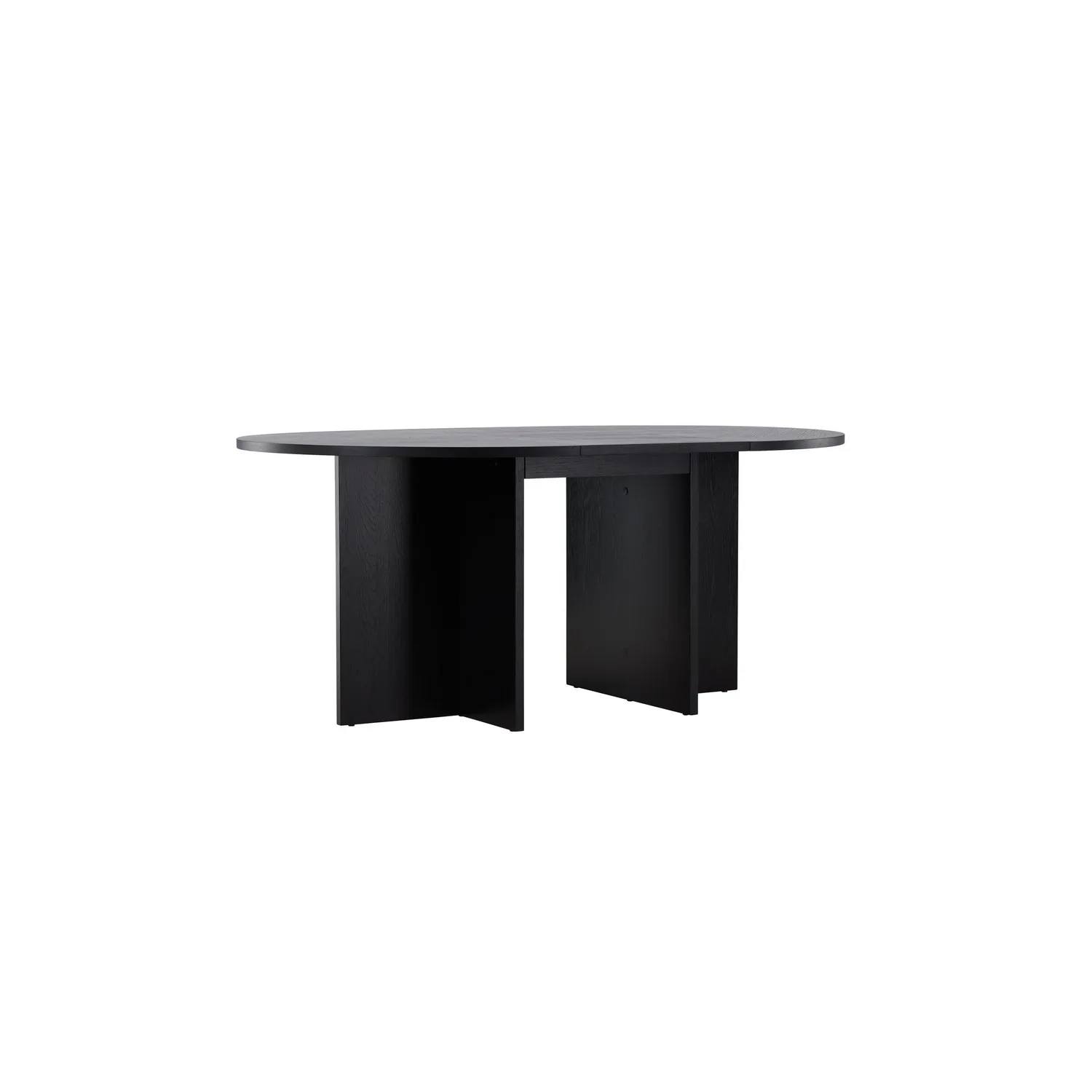 Strada Dining Table 120/170 x120x74 cm - Black / Oak Veneer Svart