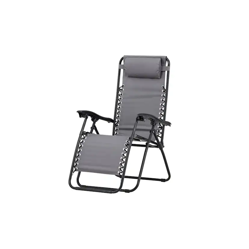 Vulcano Sun Lounge - Grey / Black Solstol Venture Home Vulcano