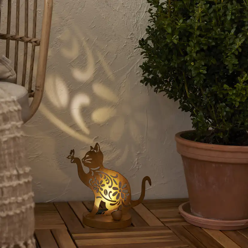 Solcellsdekoration Star Trading Oxicat Rost 25 cm