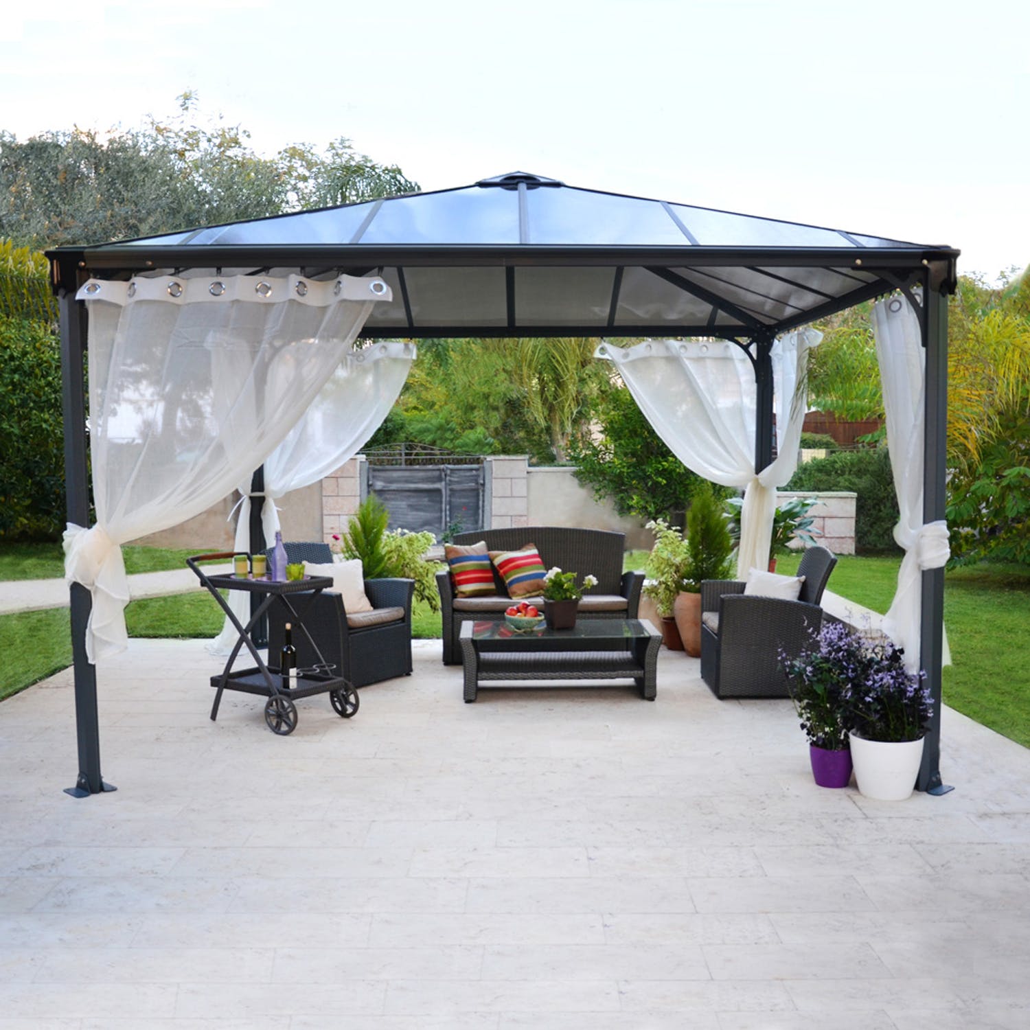 Pergola gop Palermo 3000 13 m² med Takventil