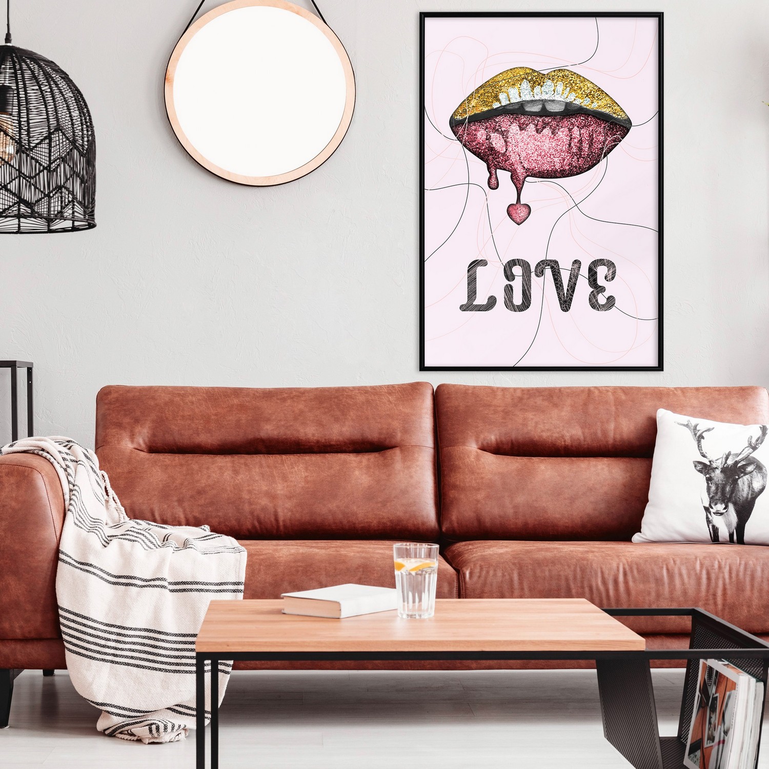 Poster Artgeist Affisch Liquid Lips