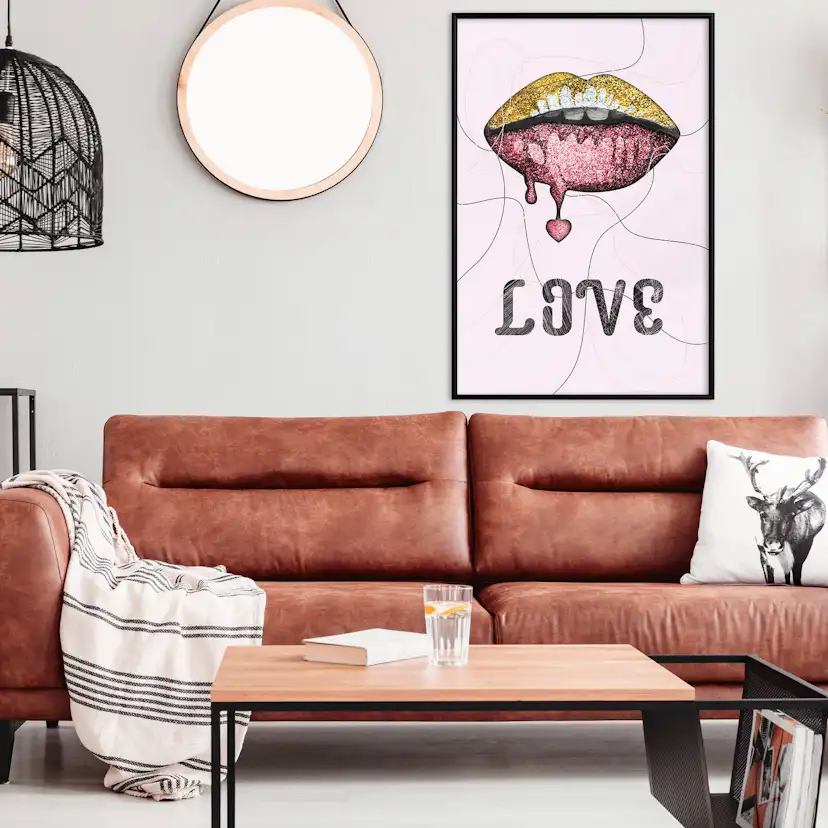 Poster Artgeist Affisch Liquid Lips