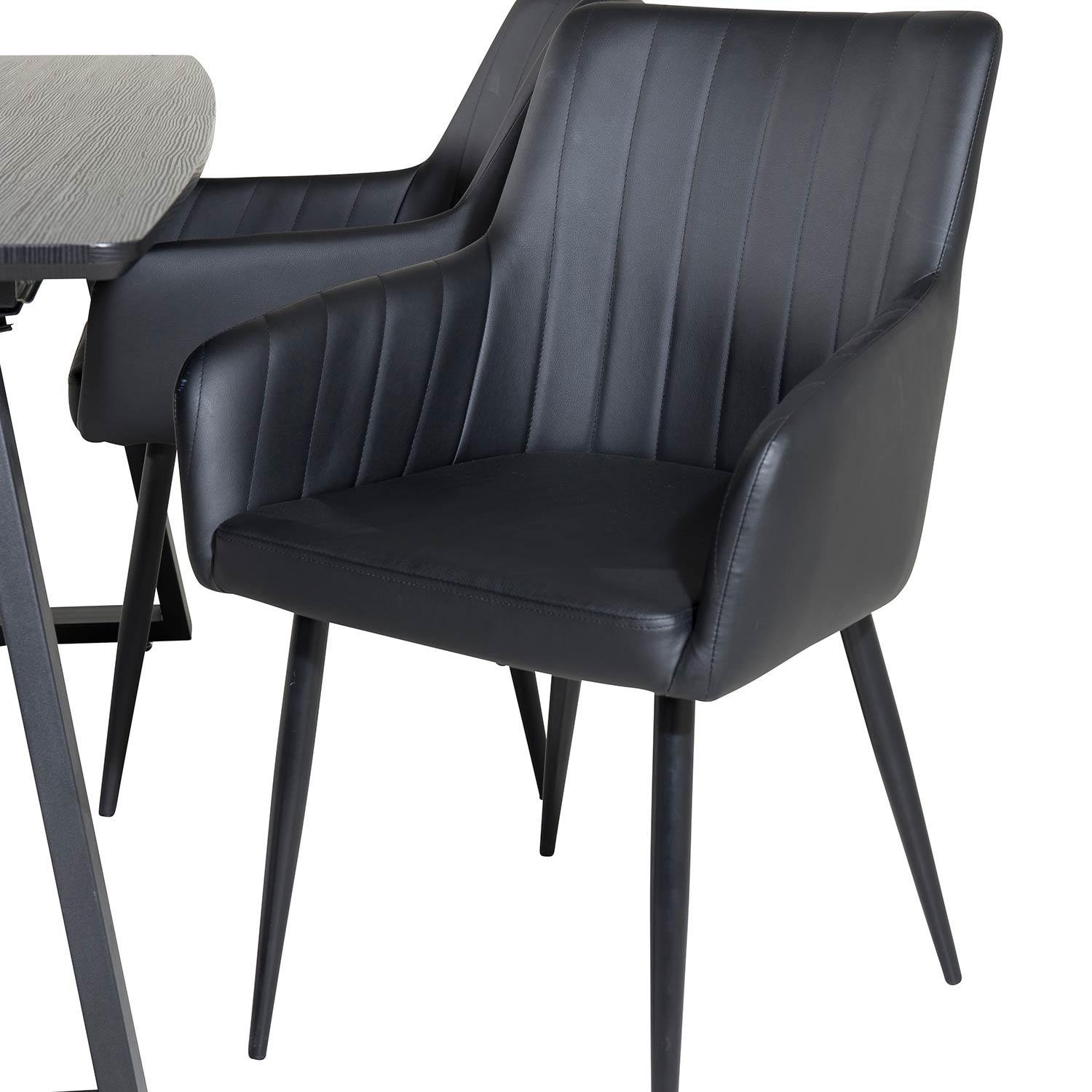 Matgrupp Venture Home Ina1 med 4 Corina Stolar Konstläder