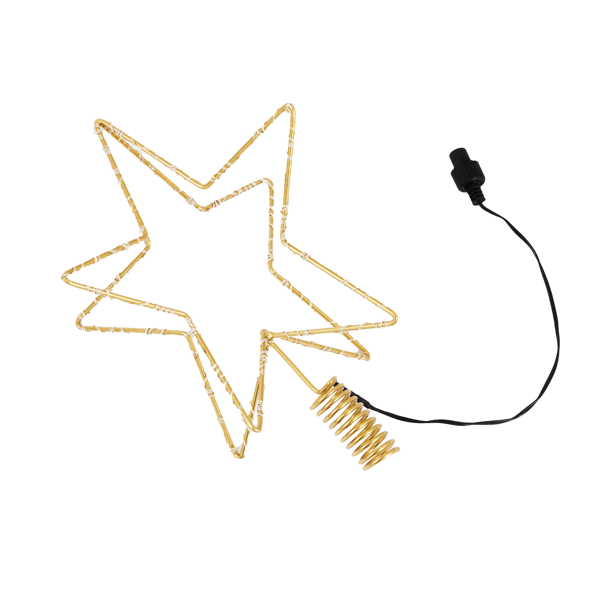 3D-stjärna Nordic Winter Med Ljus och Kontakt för Julgran 32x25x25 cm