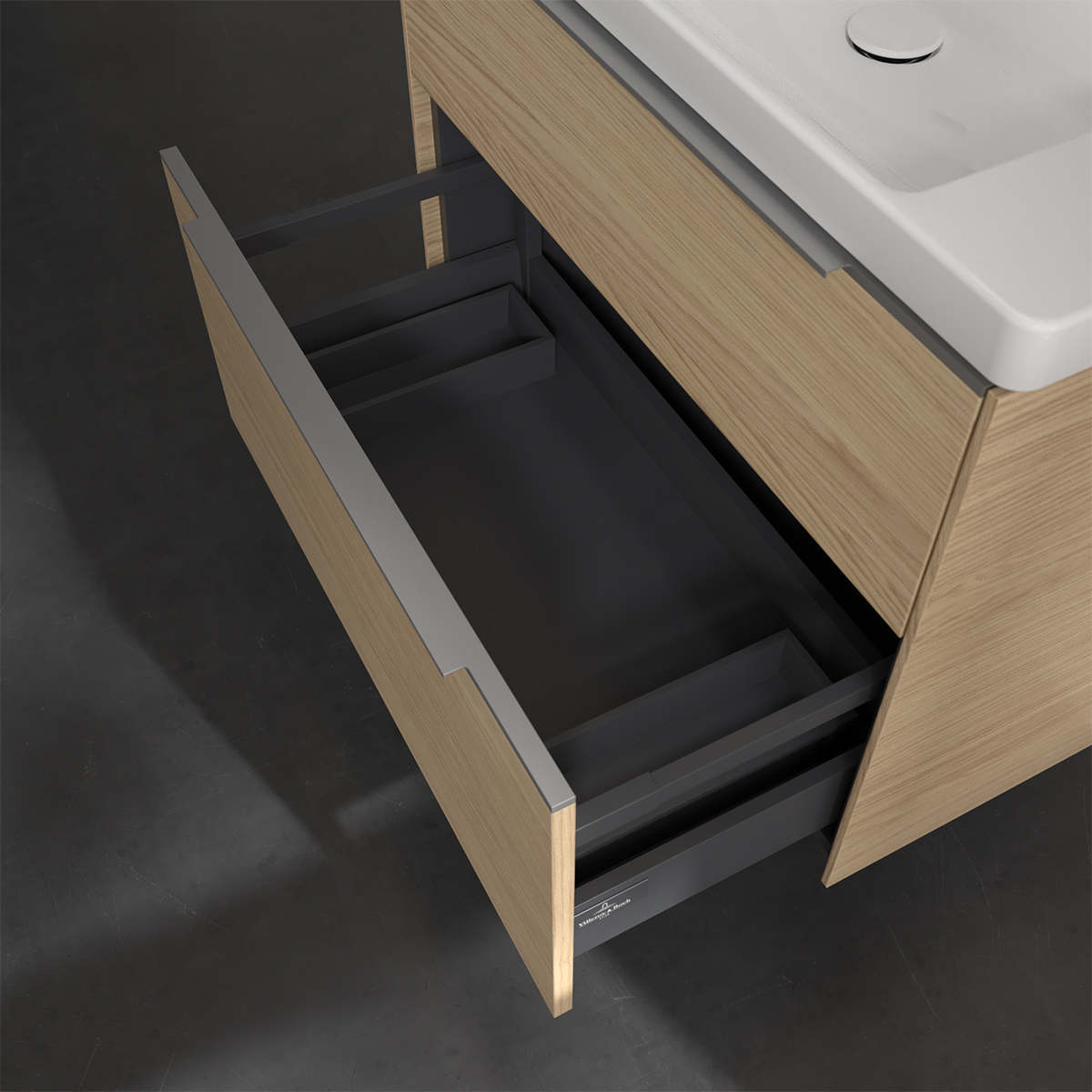 Tvättställsskåp Villeroy & Boch Subway 3.0 med 2 Lådor