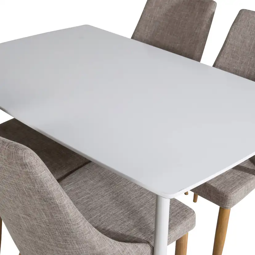Matgrupp Basic Home Ypas Rektangulärt Matbord 120 cm med 4 Ludvig Stolar