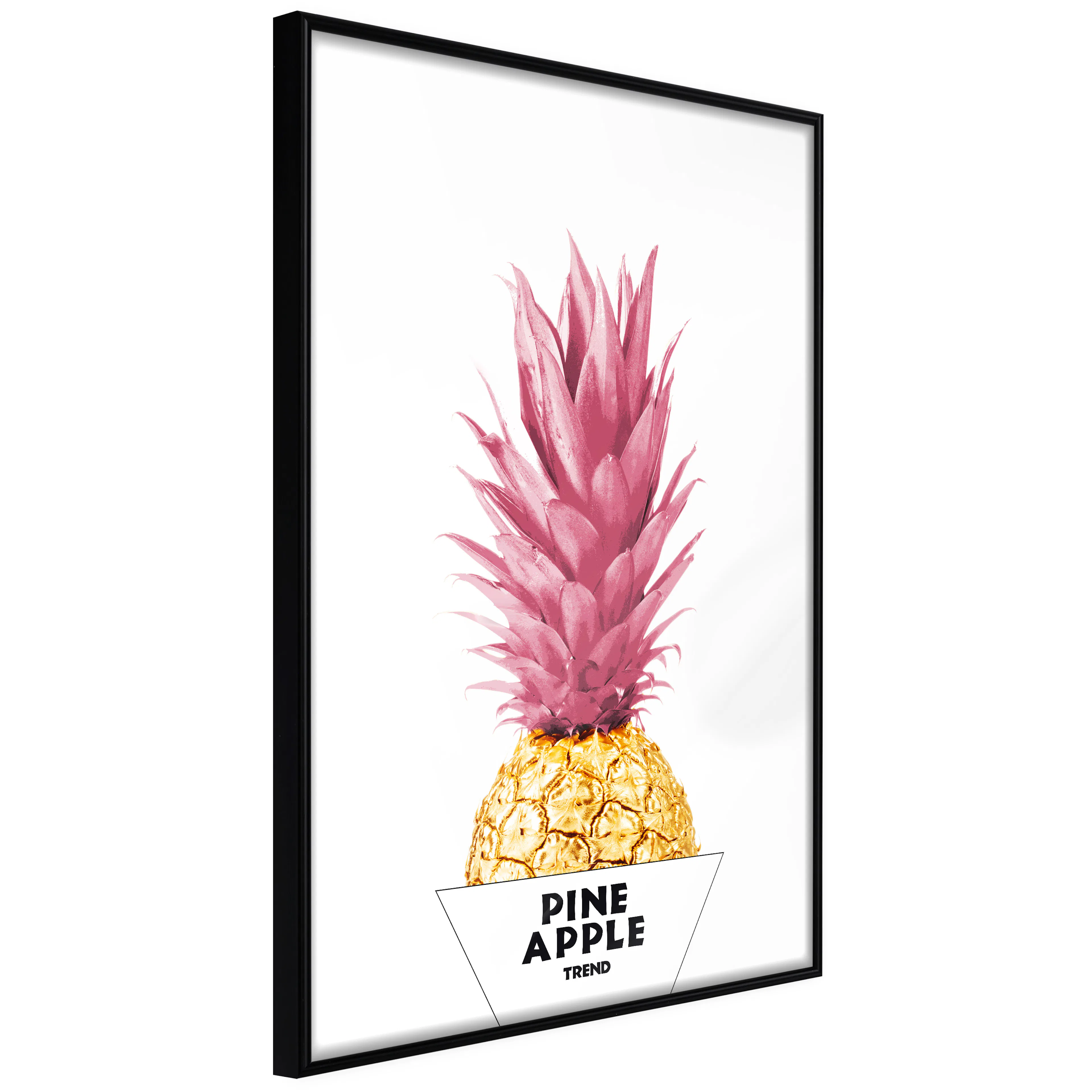 Affisch - Golden Pineapple [Poster] 20x30 Svart ram, 20x30 cm