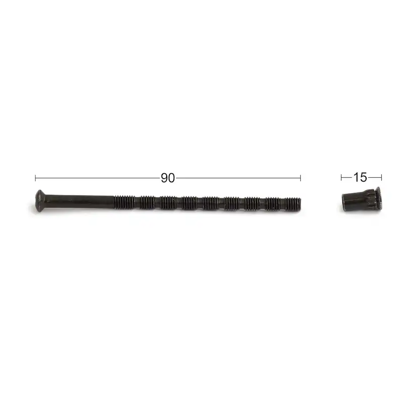 SKRUV M NIPPEL HABO M5X90MM SVART Svart