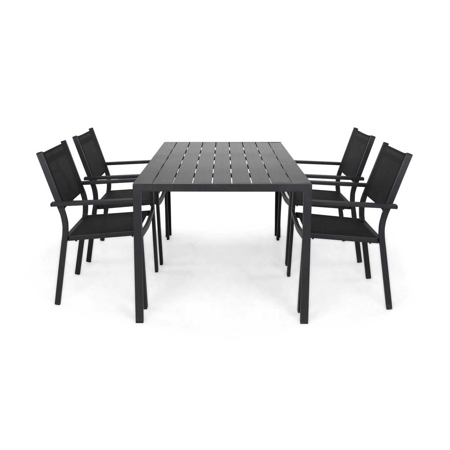 Matgrupp Comfort Garden Tunis Matgrupp Utomhus 150 med 4 Sierra Stapelstol