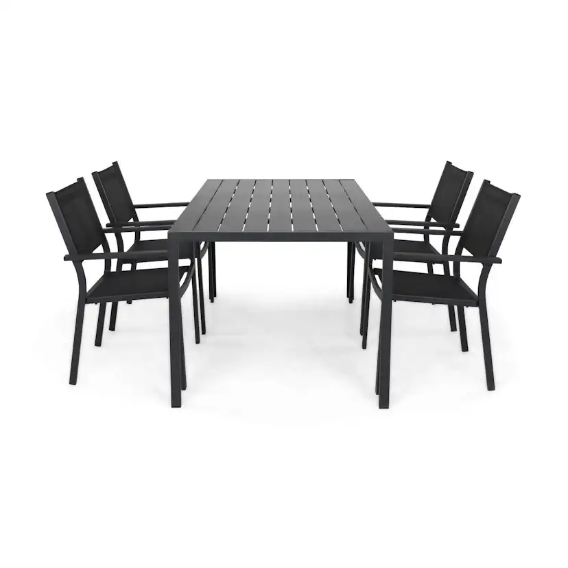 Matgrupp Comfort Garden Tunis Matgrupp Utomhus 150 med 4 Sierra Stapelstol