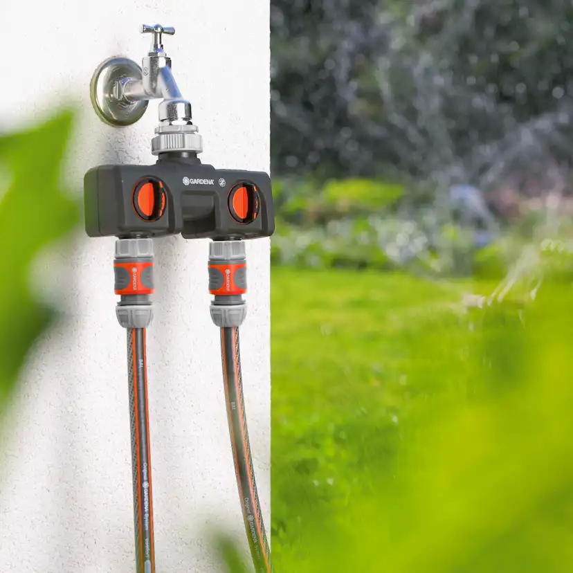 Bevattningspaket Gardena Slangbox L 25 m Turkos Med Vattenspridare & Sprinklerpistol