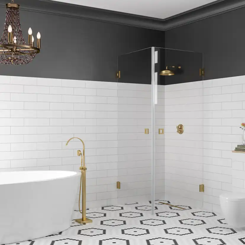 Duschhörna Hietakari Vetro 543 Vändbara Dörrar