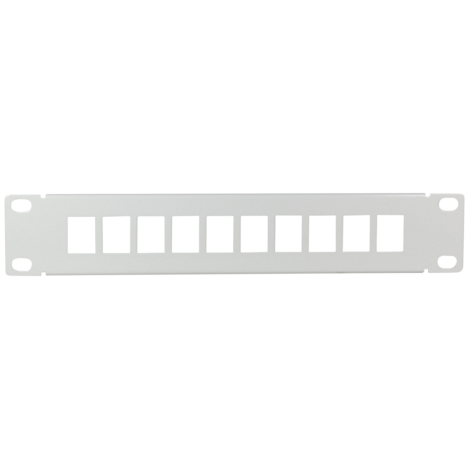 Patchpanel för 10st Keystone-uttag för 10" rack U1 Grå Färg: Grå