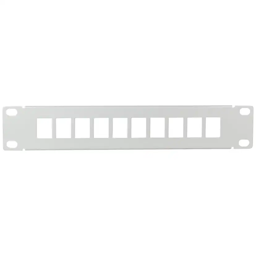 Patchpanel för 10st Keystone-uttag för 10" rack U1 Grå Färg: Grå