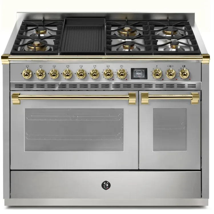 Gasolspis Steel Ascot Combi - Steam 120 cm Rostfri med Två Ugnar