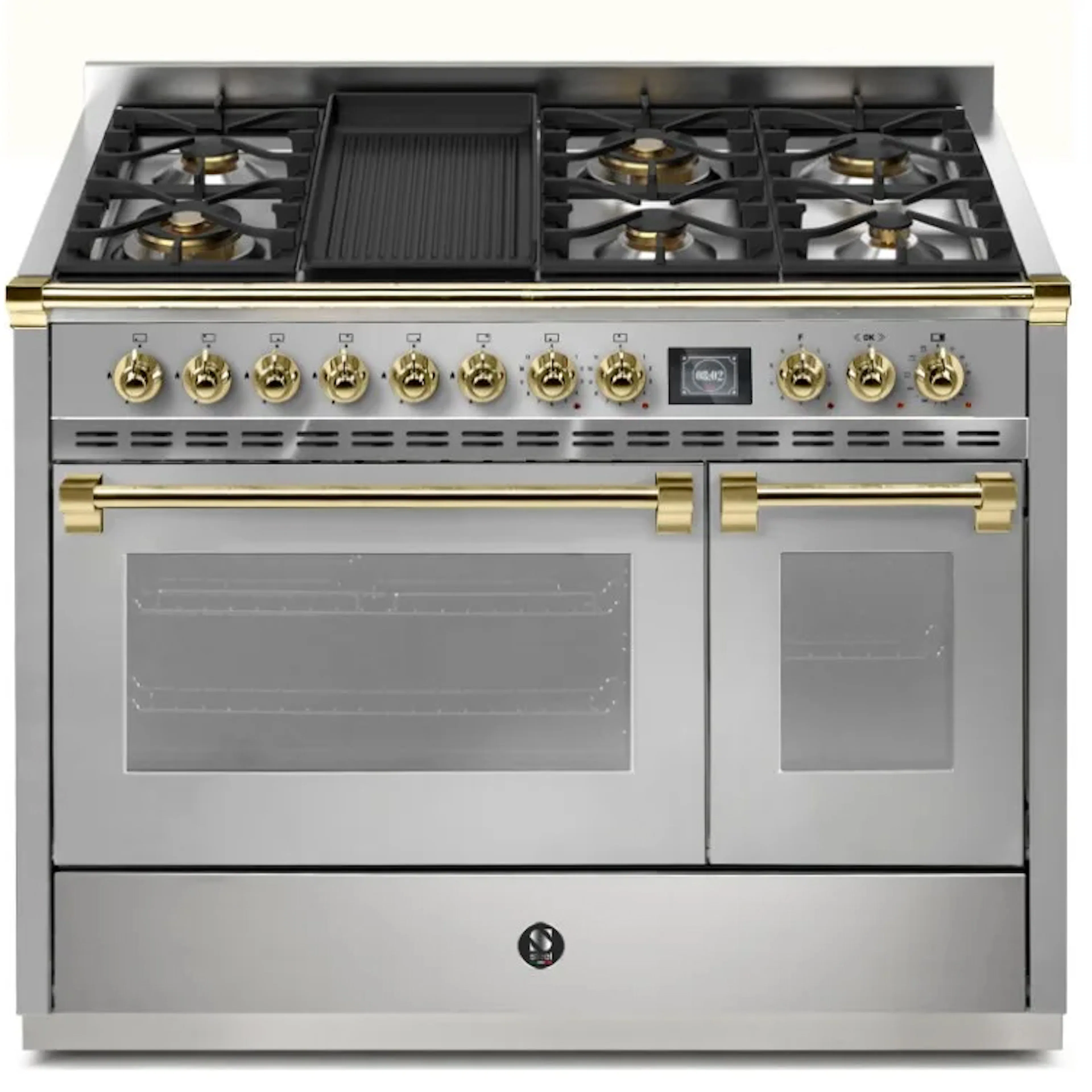 Gasolspis Steel Ascot Combi - Steam 120 cm Rostfri med Två Ugnar