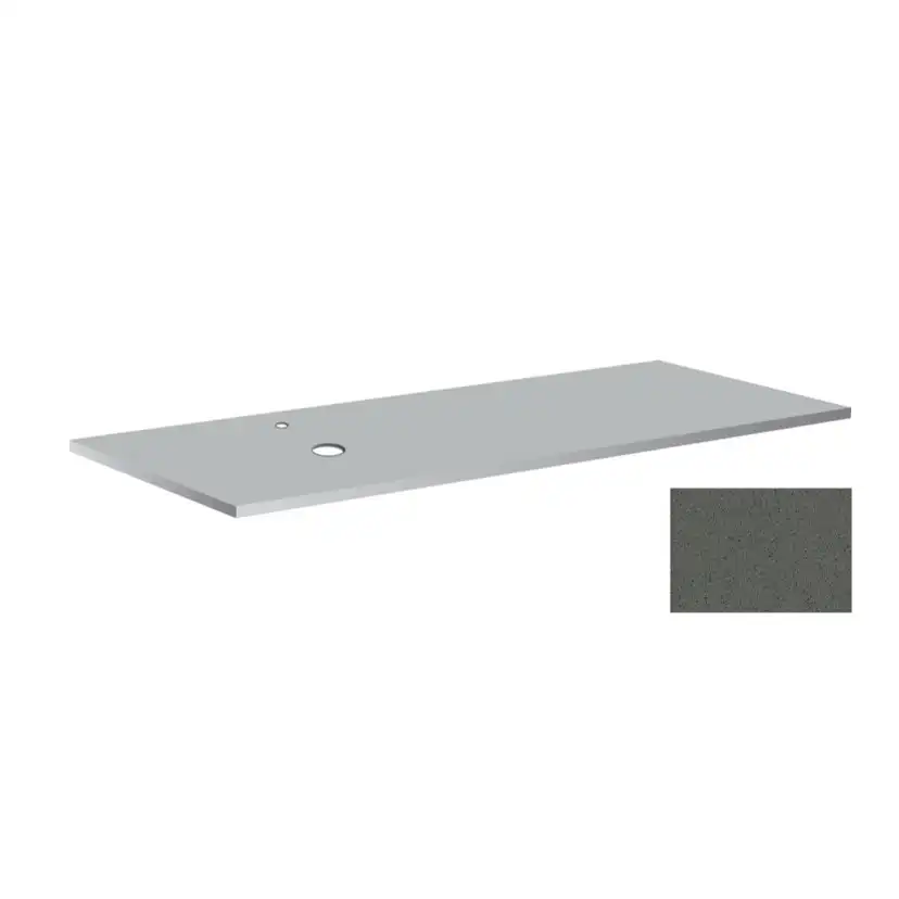 BÄNKSKIVA 1210X462 V HÅL CEMENTO BxD: 1210x462, Cemento/Mörkgrå, Hål till Vänster