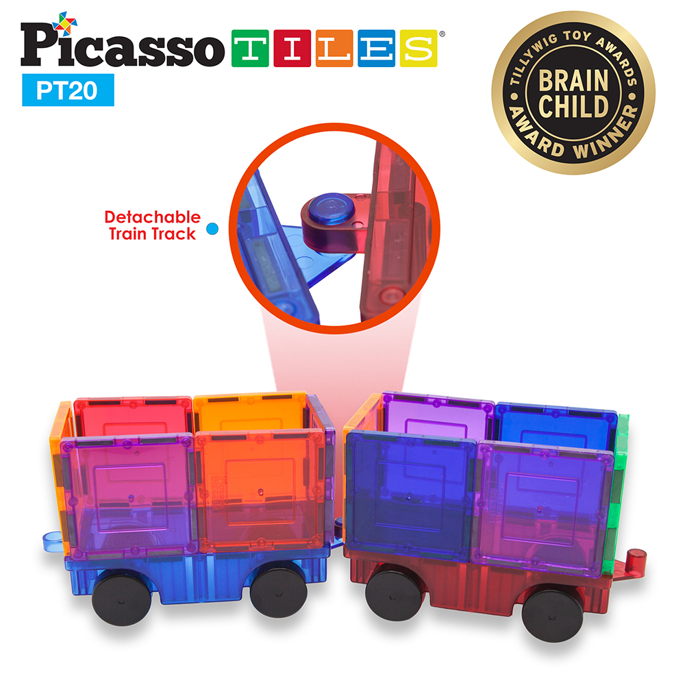 Tågvagnar Picasso Tiles Set 2 bitar