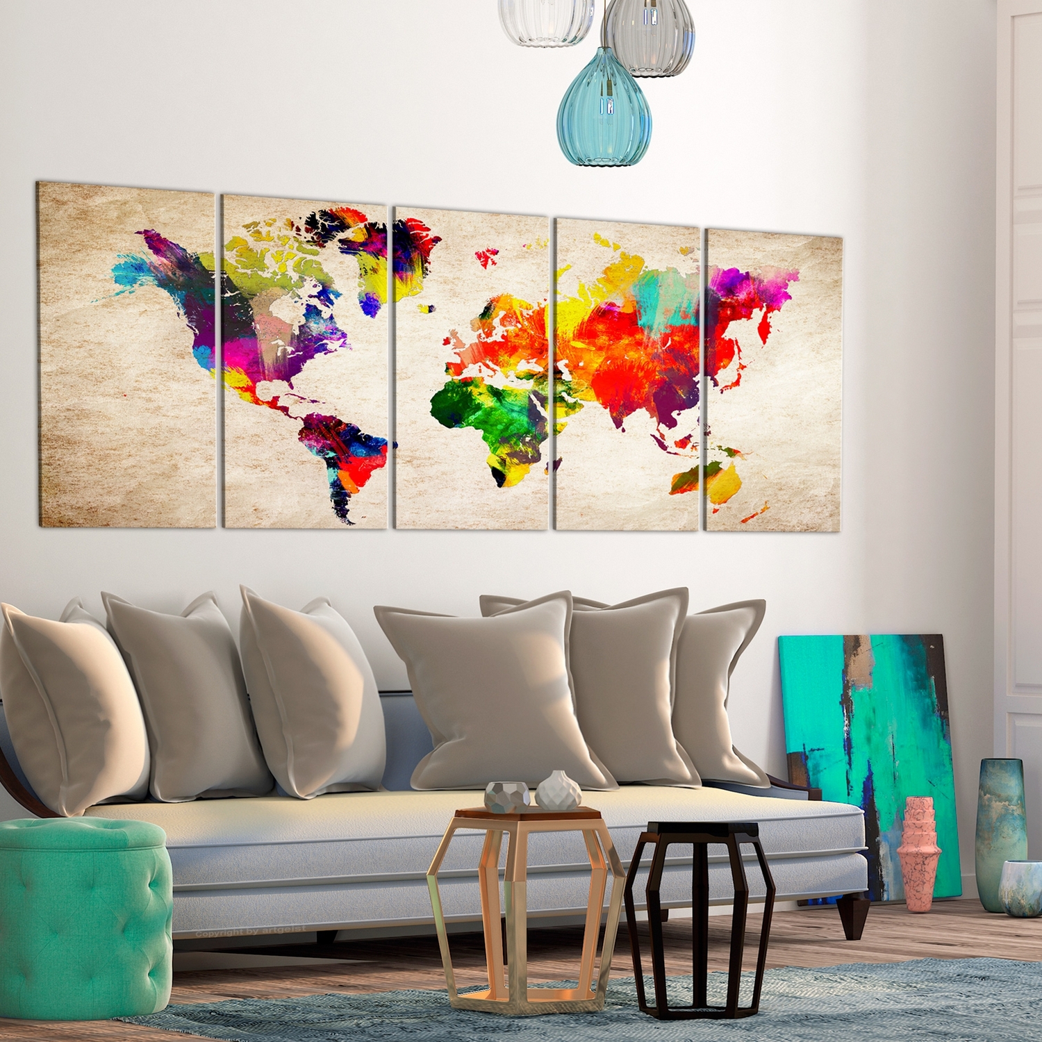 Tavla Arkiio World Map Painted World