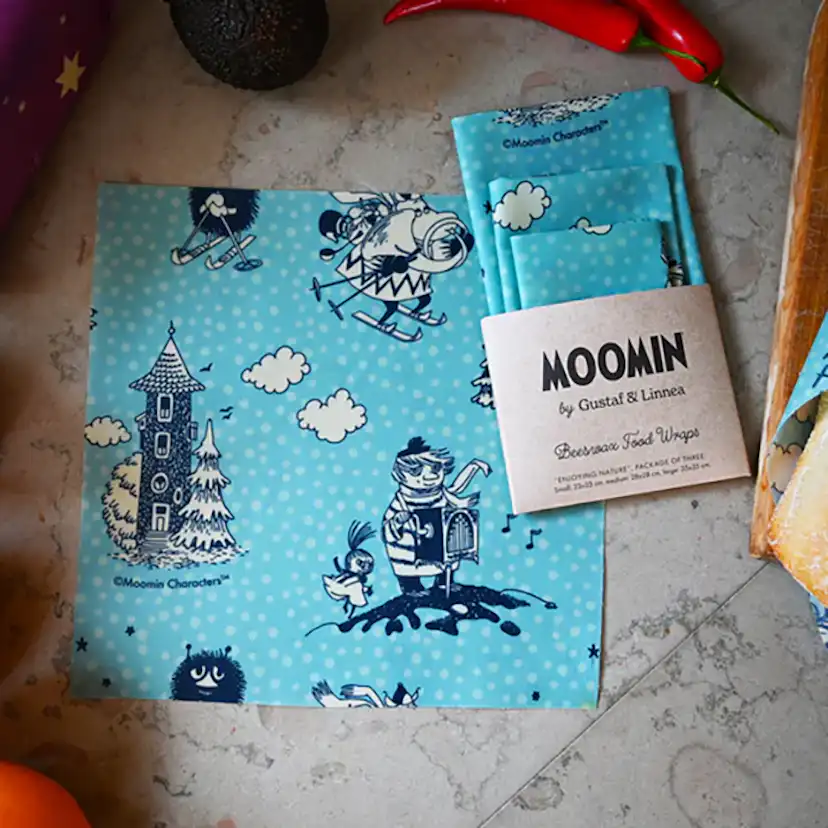 Moomin by G&L Bivaxinpackningar In Winterland Bivaxinpackningar Gustaf & Linnea Moomin För Livsmedel 3-pack