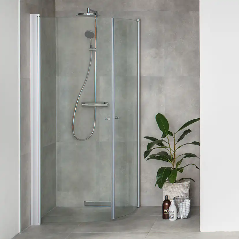 Contura Shower Showerama 10-4 duschvägg för rund Duschhörna: B=90cm, L=9 Mått: 900x900x2000 mm