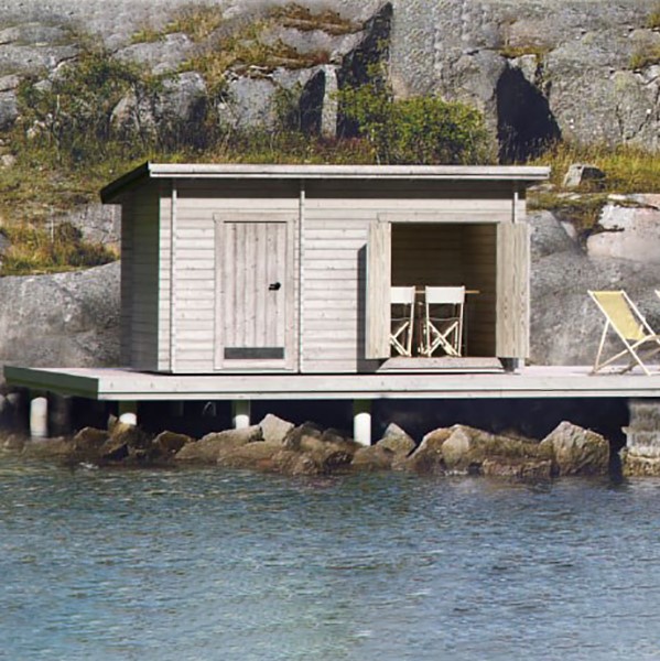 Friggebod Baseco Galgat Funkisbod 15 m² Timrat Förråd med Pulpettak