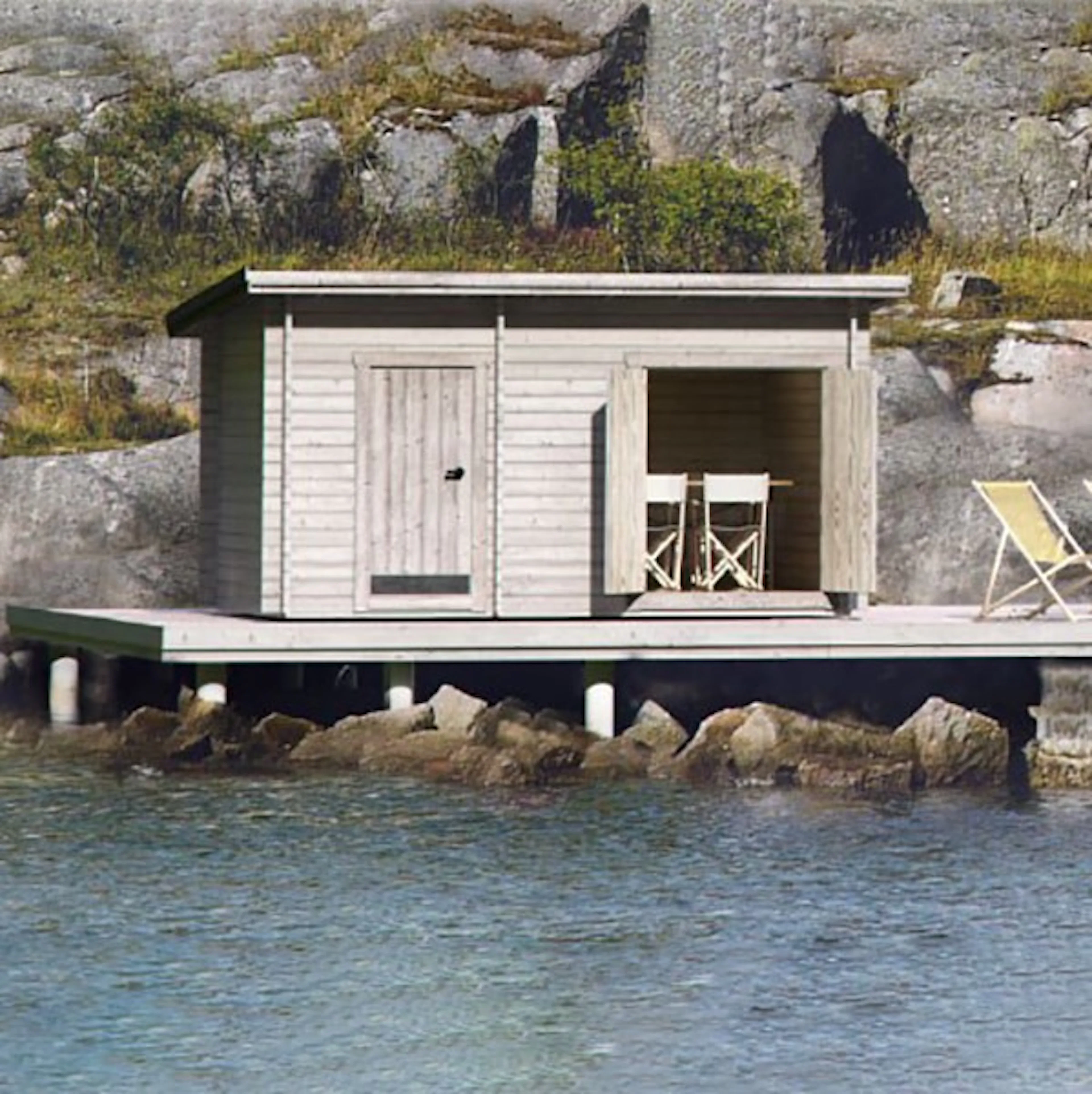 Friggebod Baseco Galgat Funkisbod 15 m² Timrat Förråd med Pulpettak