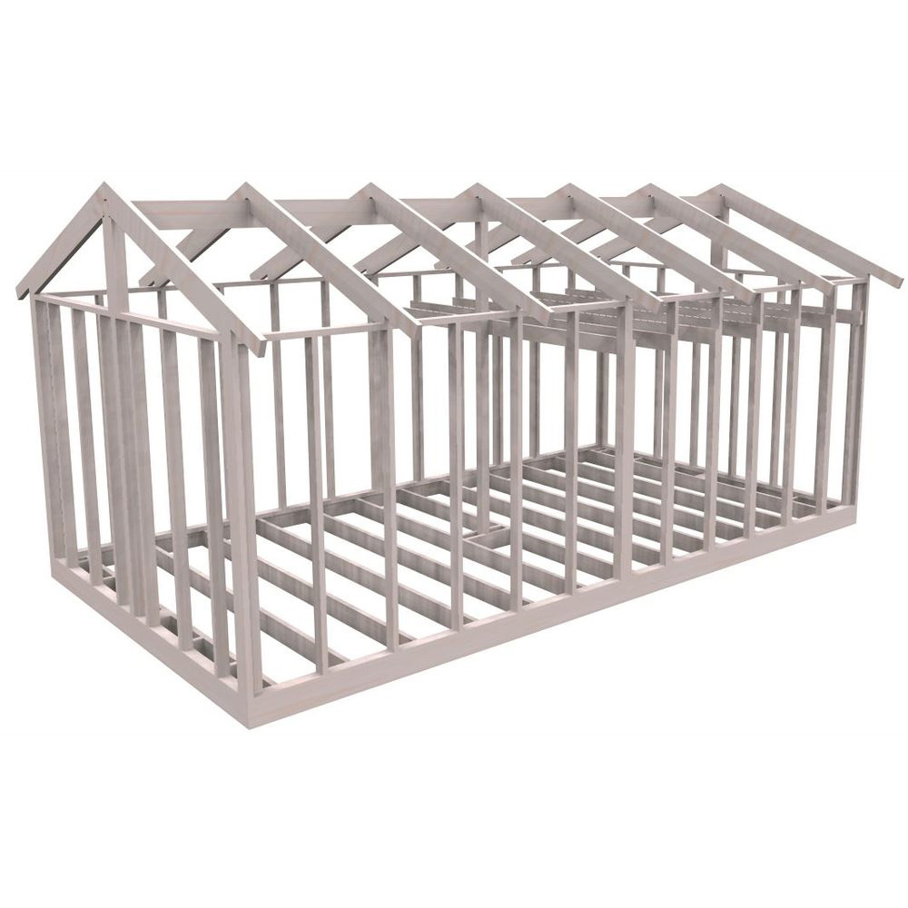 Attefallsstomme Byggstommar 22 grader Med Loft 7200x3940 mm Lösvirke