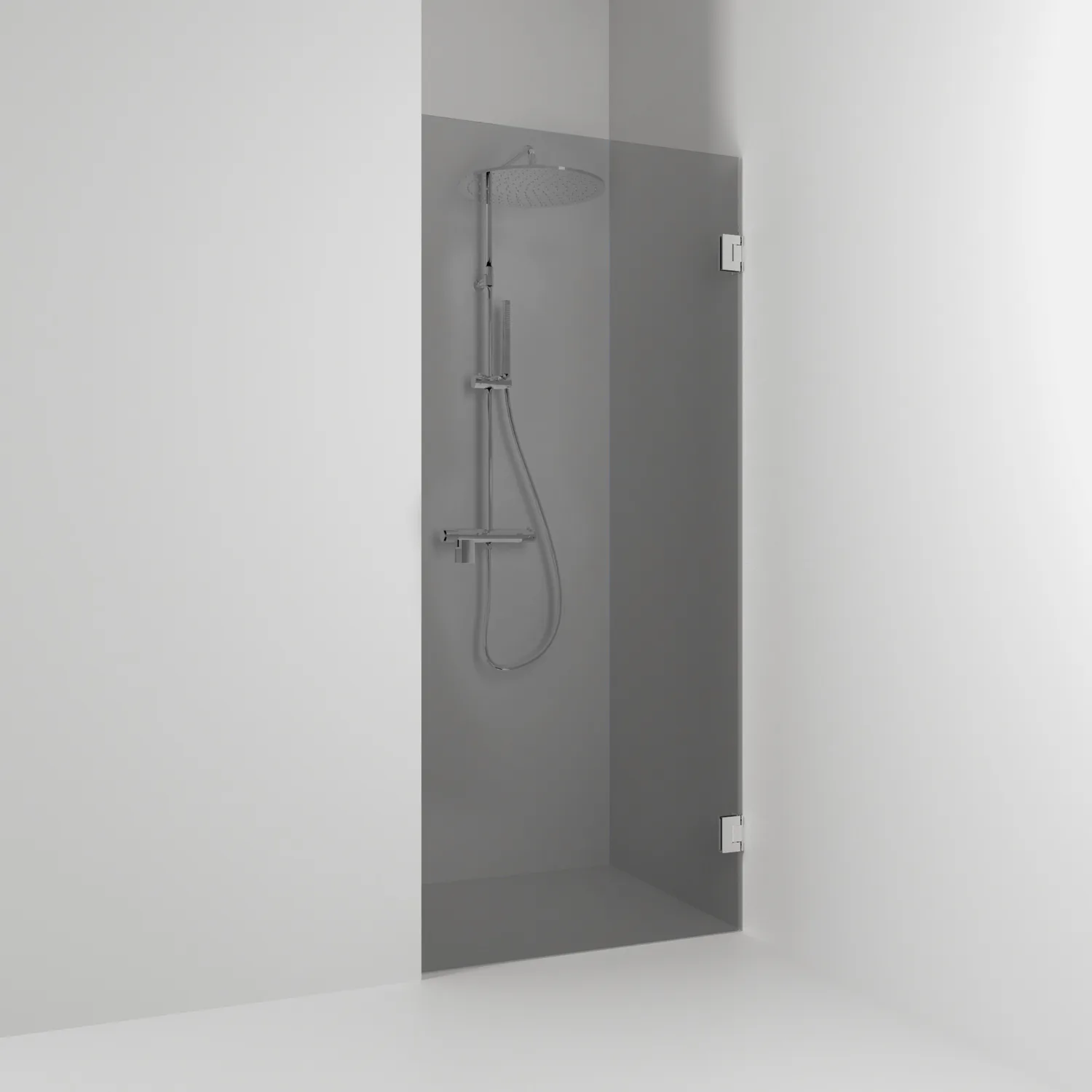 ENisch/Skärm Rök/Krom 98 Profil: Krom, Rökglas, 985 mm