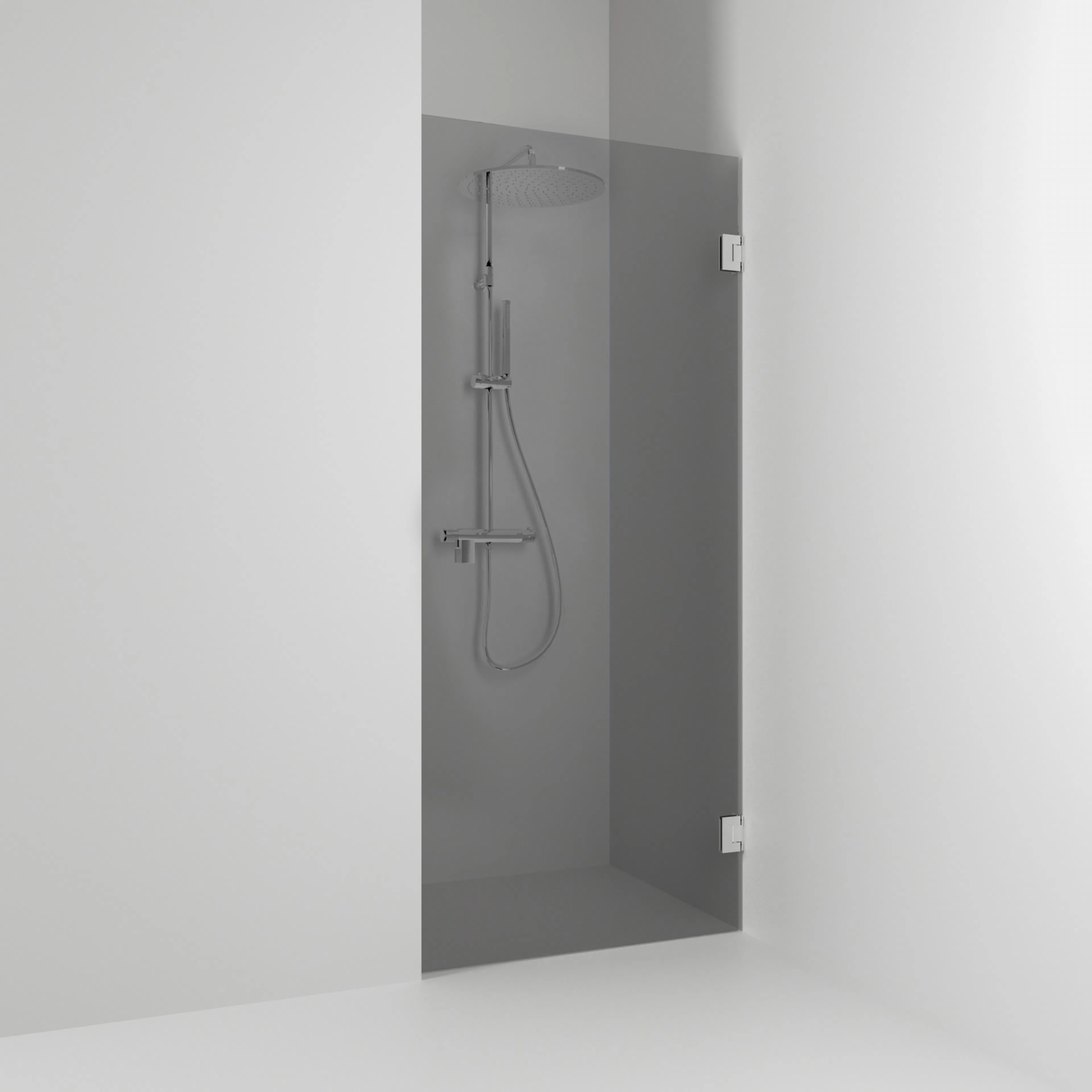 ENisch/Skärm Rök/Krom 98 Profil: Krom, Rökglas, 985 mm